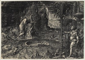 "Allegory of Life (The Dream of Raphael)." Giorgio Ghisi, 1561